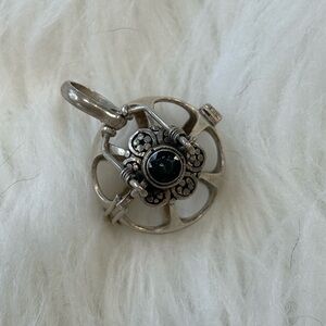 Sterling silver angel caller cage pendant